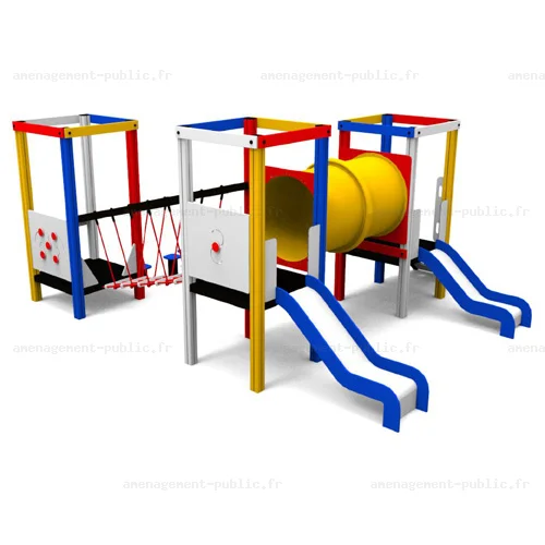 Structure pour aire de jeux 3 tours Ludicolors